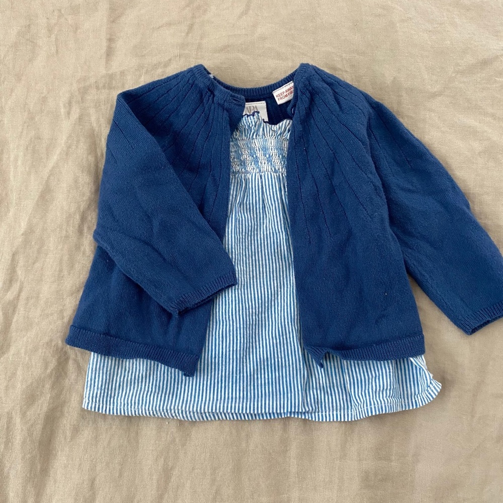 Zara dress/tank and cardigan